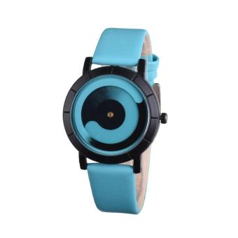 coconie Fashion Simple And Creative Trends Couple Lovers Black Strap Watch - intl
