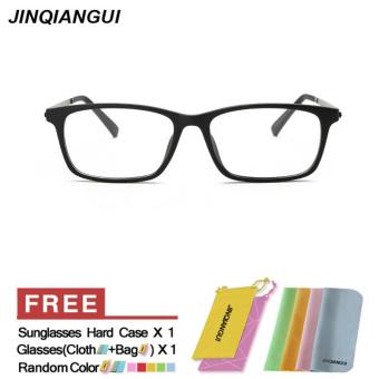 JINQIANGUI Glasses Frame Women Rectangle Plastic Eyewear Black Color Frame Brand Designer Spectacle Frames for Nearsighted Glasses - intl