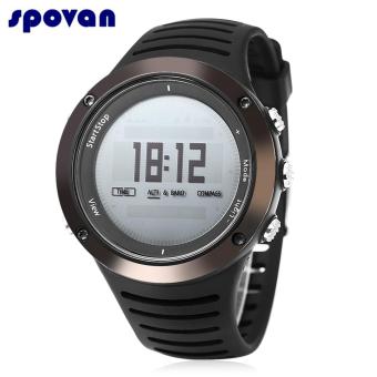 SPOVAN SPV807 Digital Outdoor Sports Watch Altimeter Compass Barometer Dual Time 5ATM Wristwatch - intl