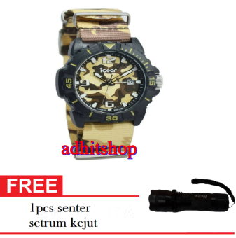 iGear - iG142-1745 - Jam Tangan Pria - Canvas Strap - Army Yellow - Limited Edition