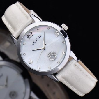 yiuhua Xi Chi westchi genuine simple fashion watch belt calendarquartz watch W3104L (White) - intl
