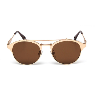 Sunglasses Women Mirror Round Retro Sun Glasses Brown Color Brand Design