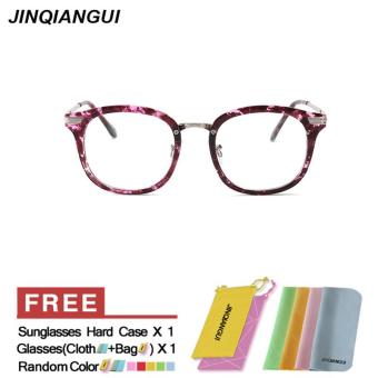 JINQIANGUI Glasses Frame Women Square Plastic Eyewear Purple Color Frame Brand Designer Spectacle Frames for Nearsighted Glasses - intl