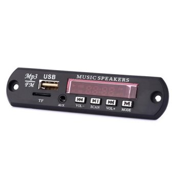 Audio Module WMA MP3 Player Decoder Board Module TF Card Slot USB Port FM Remote Display with Remote Control Black - intl