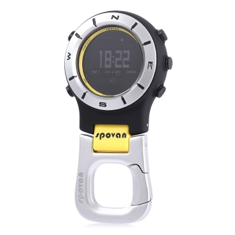 Spovan Digital Multifunctional Outdoor Sports Watch Barometer Altimeter Thermometer Compass 3ATM (Yellow) - intl