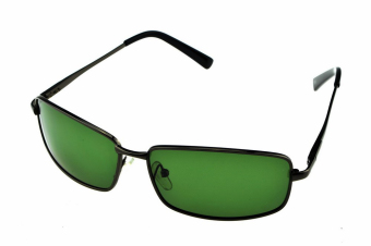 -1.00 Myopia Polarized Sunglasses Nearsighted Minus Prescription Sunglasses Masculine FULL RIM Grey Frame TAC Enhanced Polarization polarized square green lenses driving fishing sunglasses