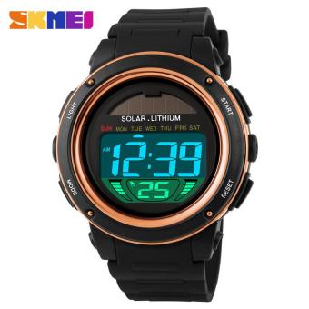 SKMEI Solar Power Watches Men Sport Watches Digital Waterproof Wrist Watches 1096 - intl