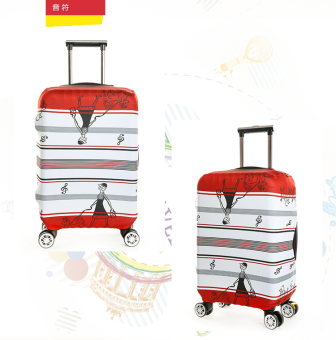 FLORA Stretchable Elasticy 22-24 inch Waterproof Suitcase Luggage Cover to Travel-note - intl