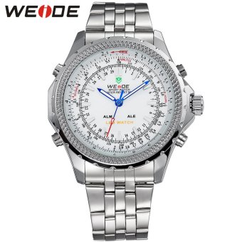 [100% Genuine]WEIDE Men Quartz Watch Sports Watches Analog Digital Alarm LED Back Light Display Multifunction Wristwatches 904 - intl