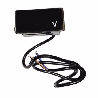 Digital Volt Meter AKI Tipe:CR12 - Pengukur Tegangan Aki - Volt meter Mobil - Volt Meter Motor - Putih