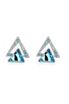 S & F SF84027Qs A Phantom City Austria Crystal Earrings Ocean Blue