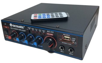 ACOUSTIC Amplifier AC-111 ,USB,MP3 Karauke AC/DC-Hitam
