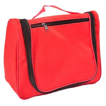 Whyus Outdoor Travel Oxford Waterproof Zipper Cosmetic Washing Makeup Bag Organizer - Red