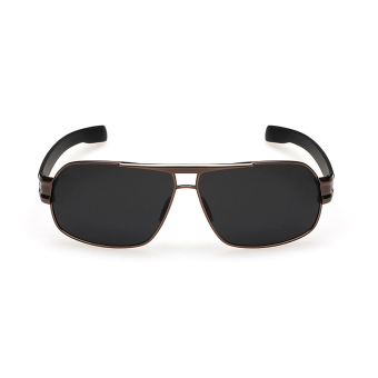 Women's Eyewear Sunglasses Women Polarized Rectangle Sun Glasses BlackCoffee Color Brand Design (Intl)