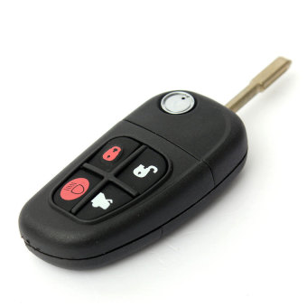 4 Button Remote Key Case Shell FOB w/ Uncut Blade for Jaguar X type S type XJ - intl