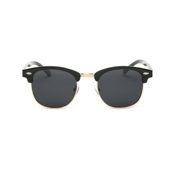 Men Sunglasses Polarized Mirror Square Sun Glasses Black Color Brand Design (Color:c0) - intl