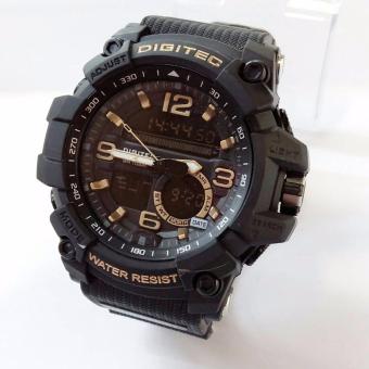 Digitec-jam tangan pria sporty dan trendy Digitec DG2041-Dual Time-Leather Rubber Strap
