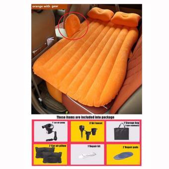 Kasur Udara Kasur Pompa Tempat Tidur Di Mobil Kasur Portable Aksesoris Mobil Interior Mobil Kasur Perjalanan Jauh Orange