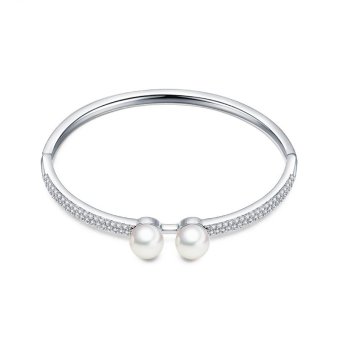 Danki Women Trendy Bracelet Bangle Pearl Charm Jewelry Cuff Bangle