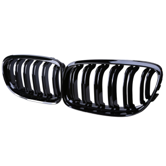 Possbay Gloss Black M3 Double Line Front Bumper Kidney Grille For BMW E90 E91 2008-2012 - intl