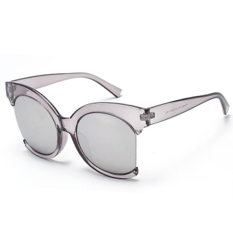 New Vintage Fashion Luxury Brand Sunglasses Women Brand Designer Sun Glasses Retro Cateye Points UV400 CC1545A-04 (Silver)