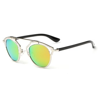2016 New Polarized Cat Eye Sunglasses Women Brand Design Vintage Points UV400 Summer Fashion Mirror Coating Sun Glasses AL297-04 (Orange)