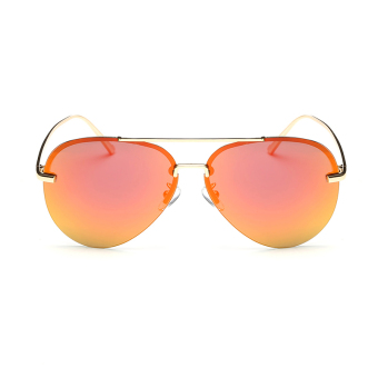 Men Sunglasses Polarized Mirror Sun Glasses Orange Color Brand Design (Intl)