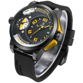 [100% Genuine]WEIDE Luxury Brand Men Military Sports Watches Men's Quartz Wristwatches Hour Clock Male Fashion Casual Watch - intl