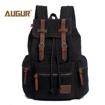 AUGUR Multi-functional Canvas Dual Shoulder Bags Backpack School Bag Laptop Bags - intl