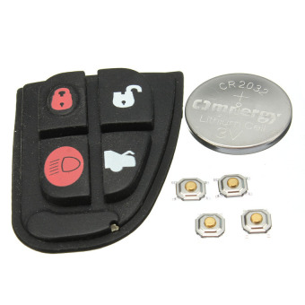 4 Button Remote Key Fob Case DIY Repair Kit Pad For Jaguar X TypeXF E S Switch - intl