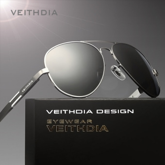 VEITHDIA 6548 Premium Men Magnesium and Aluminium Alloy Frame Polaroid Sunglasses- grey - intl