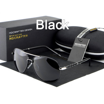 2016 HDCRAFTER Polaroid Sunglasses Men Polarized 2016 Driving Sun Glasses Eyewear Male Sunglasses(black)