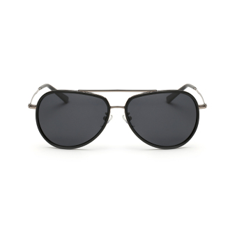 Women Sunglasses Polarized Mirror Shield Sun Glasses Black Color Brand Design (Intl)