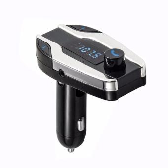 LaCarLa X7 Bluetooth Car Charger Handsfree FM Transmitter MP3 Player - Hitam/Silver