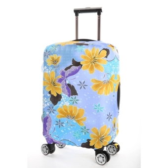 FLORA Expandable Elasticy 26-28 inch Waterproof Travel Luggage Protective Cover - leaves - intl