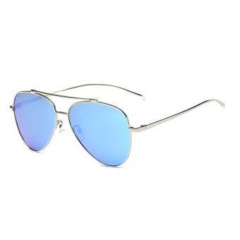 Men Sunglasses Polarized Mirror Butterfly Sun Glasses SkyBlue Color Brand Design (Intl)