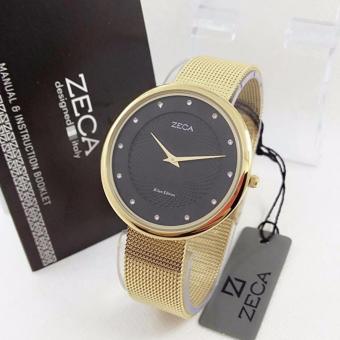 Zeca ZC1001 - Jam Tangan Wanita - Stainless Steel - Black Gold