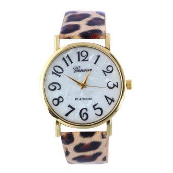 Fashion Women Retro Digital Dial Leather Band Quartz Analog Wrist Watch