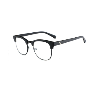 Fashion Glasses Frame Half Frame Glasses Black Frame Glasses Plastic Frames Plain for Myopia Men Eyeglasses Optical Frame Glasses Oculos Femininos Gafas - intl