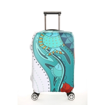 FLORA Stretchable Elasticy 22-24 inch Waterproof Suitcase Luggage Protective Cover to Travel-octopus - intl