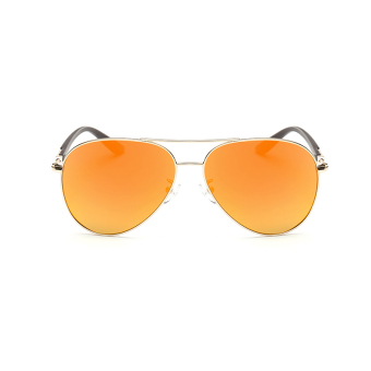 Sunglasses Polarized Men Mirror Shield Sun Glasses Orange Color Brand Design