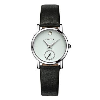 Genuine leather ultra - thin couple watch belt fashion womens Wrist watch waterproof quartz watches woman calendar - intl