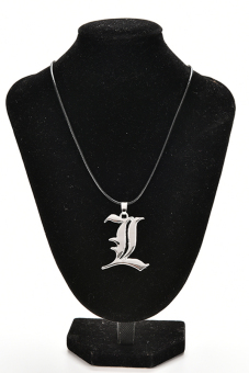 Amango Letter L Necklace Lawliet Kira Cosplay (Silver)