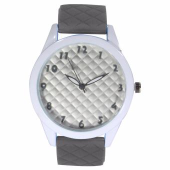 Generic-Fin 66-Jam tangan fashion wanita-tali rubber-Grey