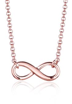 Elli Germany 925 Sterling Silver Kalung Lapis Emas Infinity Rosegold Rosegold