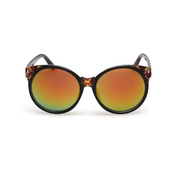 Women's Eyewear Sunglasses Women Polarized Round Sun Glasses Orange Color Brand Design (Intl)