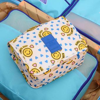 Lynx Toiletry Pouch Travel Bag Tas Alat Mandi Kosmetik Organizer - Smiley Kuning