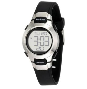 Armitron Sport Women's 457012BLK Chronograph Black Resin Stainless-Steel Accent Strap Watch - intl