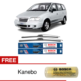 Bosch Sepasang Wiper Mobil Hyundai Trajet Frameless New Clear Advantage 26\" & 22\" - 2 Buah/Set - Free Kanebo Bosch