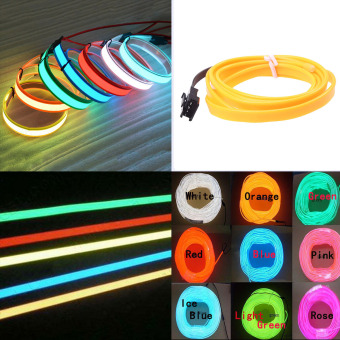 Possbay Flexible 3M Yellow Tube Neon Kabel Licht EL Draht Chasing Lampe Indoor/Outdoor Flat wire